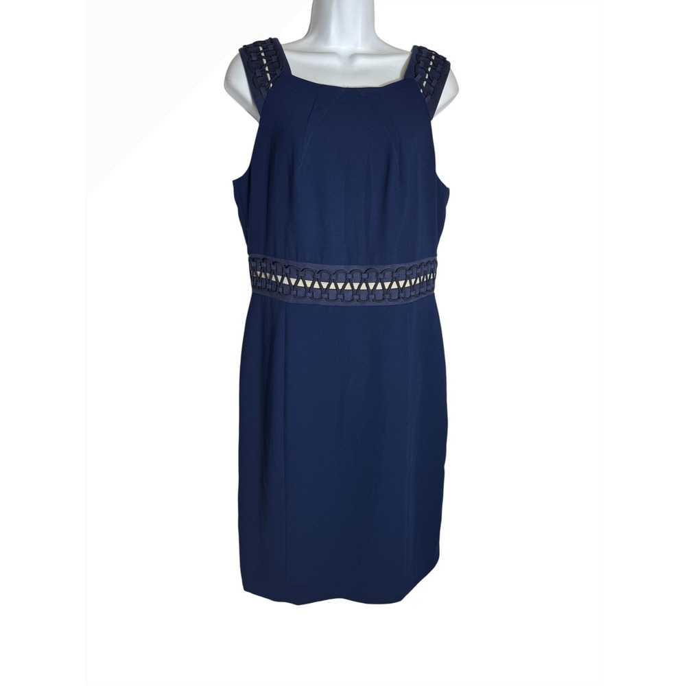 Antonio Melani Dress Size 8 Blue Cutout Dress w/Faux Suede Detail 💙💙PERFECT